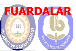 Tarsus TSO ve BORSA Fuara Ortak Giriyor
