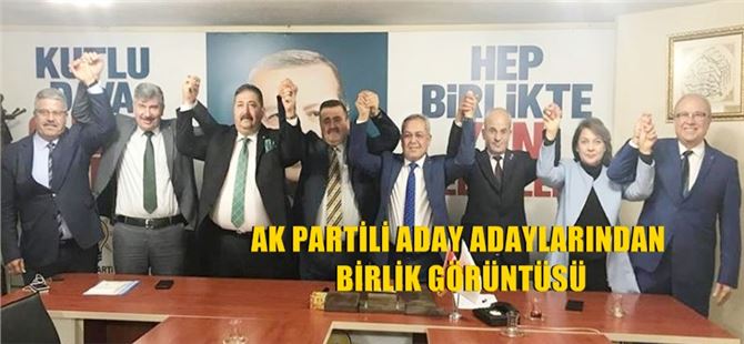 Ak Partili aday adaylarından birlik görüntüsü