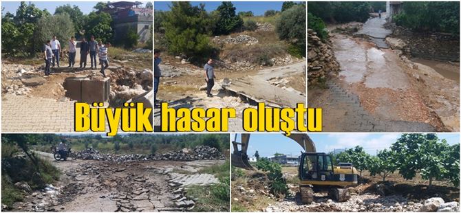 Çokak ve Çavuşlu mahallerindeki hasarı onarmak için Belediye seferber oldu
