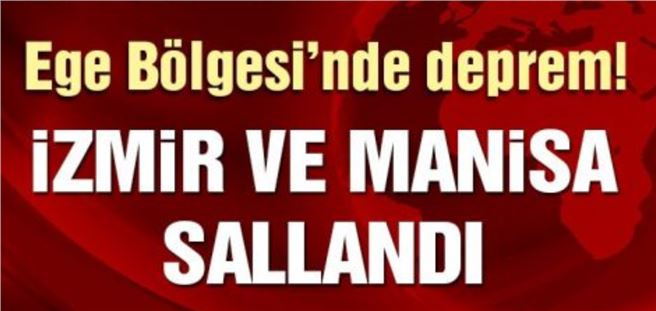Ege bölgesinde deprem 