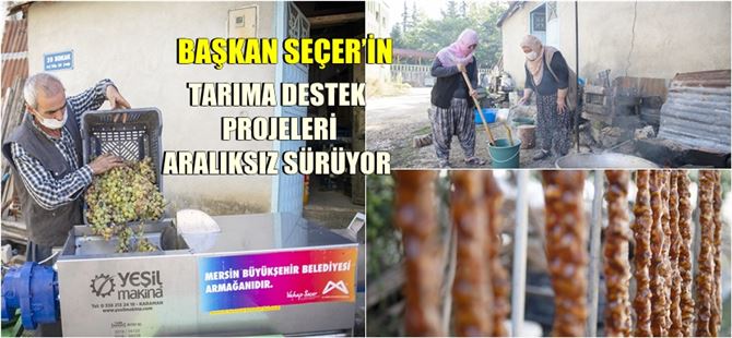 Mersin Büyükşehir’den üzüm üreticilerine makine desteği