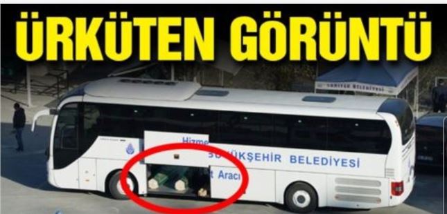 COVID nedeniyle vefat edenlerin tabutları otobüsle taşındı 