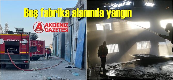 Tarsus’ta kullanılmayan fabrika alanında yangın
