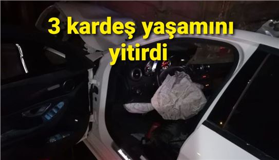 Feci kazada 3 kardeş yaşamını yitirdi 