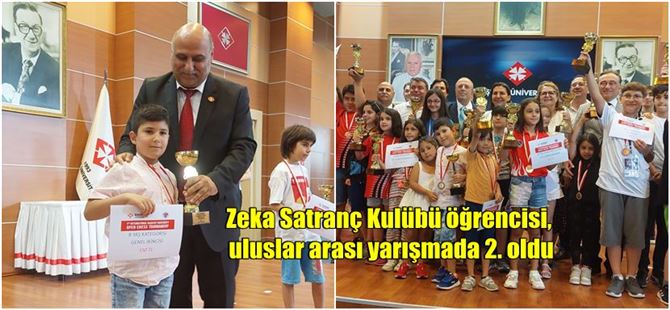 Zeka Satranç Kulübü öğrencisi, uluslar arası yarışmada 2. oldu