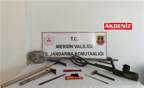 Çamlıyayla’da Define Arayan Şahıslar Jandarmaya Yakalandı