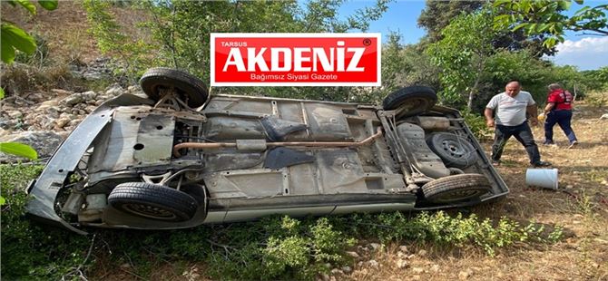 Mersin’de otomobil 20 metre aşağıya uçtu, 5 kişi yaralandı