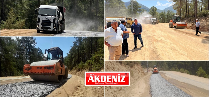 Anamur’a Bağlı Güleç, Ovabaşı, Çataloluk ve Sarıdana Grup Yolunda Büyükşehir’den Sathi Asfalt Çalışması 