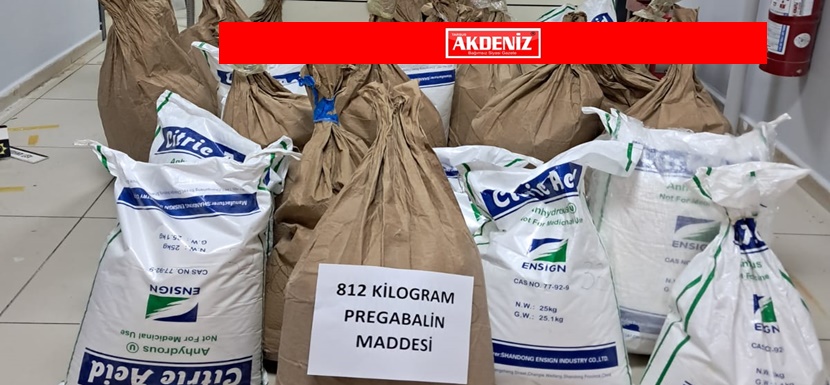 Depoya Gizlenmiş Halde 812 Kilogram Sentetik Ecza Maddesi Olan Pregabalin Ele Geçirildi